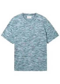Tom Tailor Herren Plus - T-Shirt mit mehrfarbigem Muster, grün, mehrfarbiges Muster, Gr. 4XL