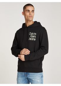Kapuzensweatshirt Calvin Klein Jeans "STACKED EUPHORIC LOGO HOODIE" Gr. L, schwarz (ck black) Herren Sweatshirts mit Logoschriftzug