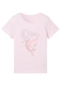 Tom Tailor Mädchen T-Shirt mit Print, rosa, Motivprint, Gr. 92/98