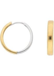 Paar Ohrhänger ADELIA ́S "333 Weißgold Ohrringe Creolen Ø 18,5 mm" Gr. Damen, Gelbgold 333, silberfarben (silber) Damen Goldschmuck für