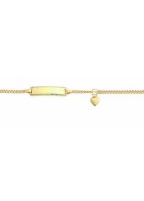 Goldarmband ADELIA ́S "333 Gold Flach Panzer Armband Mit Motiven 14 cm" Armbänder Gr. 14, Gelbgold 333, goldfarben (gold) Damen 333 Gold Goldschmuck für