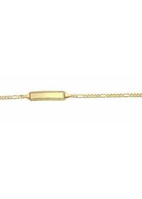 Goldarmband ADELIA ́S "585 Gold Figaro Armband 14 cm" Armbänder Gr. 14, Gelbgold 585, goldfarben (gold) Damen 585 Gold Goldschmuck für