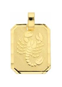 Ketten-Anhänger ADELIA ́S "333 Gold Sternzeichen Anhänger Skorpion" Schmuckanhänger Gr. Damen, Skorpion, Gelbgold 333, goldfarben (gold) Damen Goldschmuck für & Herren