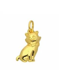 Ketten-Anhänger ADELIA ́S "585 Gold Anhänger Katze" Schmuckanhänger Gr. Gelbgold 585, goldfarben (gold) Damen 585 Gold Goldschmuck für