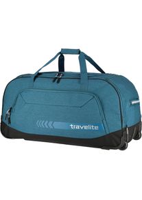 Reisetasche Travelite "Kick Off XL, 77 cm" Gr. B/H/T: 77 cm x 41 cm x 38 cm, blau (petrol) Taschen Reisetaschen Duffle Bag Reisegepäck Sporttasche Reisebag mit Trolleyfunktion