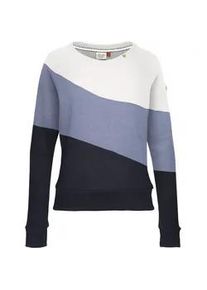 Thule Sweater RAGWEAR "JOHANKA BLOCK" Gr. XXL (44), bunt (stone blue) Damen Sweatshirts Crew Neck im Color-Blocking Design