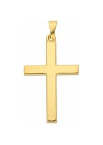 Ketten-Anhänger ADELIA ́S "585 Gold Kreuz Anhänger" Schmuckanhänger Gr. Damen, Gelbgold 585, goldfarben (gold) Damen Goldschmuck für & Herren