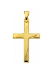 Ketten-Anhänger ADELIA ́S "585 Gold Kreuz Anhänger" Schmuckanhänger Gr. Damen, Gelbgold 585, goldfarben (gold) Damen Goldschmuck für & Herren