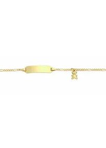 Goldarmband ADELIA ́S "333 Gold Figaro Armband 14 cm" Armbänder Gr. 14, Gelbgold 333, goldfarben (gold) Damen Goldschmuck für