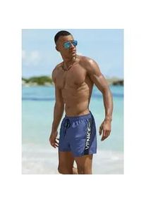 Badeshorts Venice Beach Gr. XXL (58/60), N-Gr, blau (rauchblau) Herren Badehosen mit großem Markenschriftzug