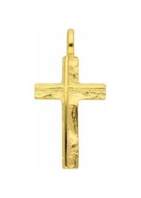 Ketten-Anhänger ADELIA ́S "585 Gold Kreuz Anhänger" Schmuckanhänger Gr. Damen, Gelbgold 585, goldfarben (gold) Damen Goldschmuck für & Herren