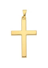 Ketten-Anhänger ADELIA ́S "333 Gold Kreuz Anhänger" Schmuckanhänger Gr. Gelbgold 333, goldfarben (gold) Damen Goldschmuck für & Herren