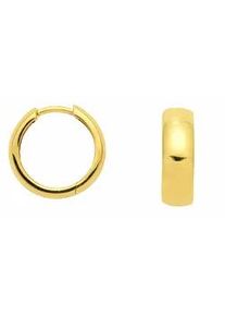 Paar Creolen ADELIA ́S "Damen Goldschmuck 1 333 Gold Ohrringe / Ø 14 mm" Gr. Damen, Gelbgold 333, goldfarben (gold) Damen 333 Gold Goldschmuck für