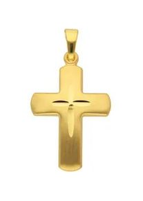 Ketten-Anhänger ADELIA ́S "333 Gold Kreuz Anhänger" Schmuckanhänger Gr. Gelbgold 333, goldfarben (gold) Damen Goldschmuck für & Herren