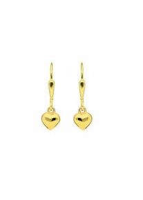 Paar Ohrhänger ADELIA ́S "Damen Goldschmuck 1 333 Gold Ohrringe / Herz" Gr. Damen, Gelbgold 333, goldfarben (gold) Damen 333 Gold Goldschmuck für