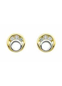 Paar Ohrhänger ADELIA ́S "1 333 Gold Ohrringe / Ohrstecker mit Zirkonia" Gr. Damen, Gelbgold 333, goldfarben (gold) Damen 333 Gold mit Zirkonia Goldschmuck für