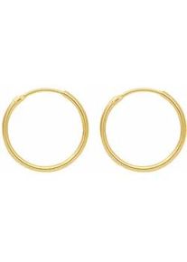 Paar Creolen ADELIA ́S "333 Gold Ohrringe Ø 44 mm" Gr. Damen, Gelbgold 333, goldfarben (gold) Damen Goldschmuck für