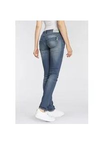 Slim-fit-Jeans HERRLICHER "PIPER SLIM ORGANIC" Gr. 29, Länge 32, blau (blue sea 879) Damen Jeans Röhrenjeans umweltfreundlich dank Kitotex Technology
