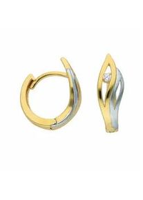 Paar Ohrhänger ADELIA ́S "1 333 Gold Ohrringe / Creolen mit Zirkonia" Gr. Damen, Gelbgold 333, goldfarben (gold) Damen 333 Gold mit Zirkonia Goldschmuck für