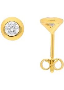 Paar Ohrhänger ADELIA ́S "333 Gold Ohrringe Ohrstecker" Gr. Damen, Gelbgold 333, goldfarben (gold) Damen mit Zirkonia Goldschmuck für