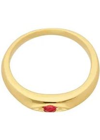 Ketten-Anhänger ADELIA ́S "585 Gold Anhänger Taufring mit Rubin Ø 10,1 mm" Schmuckanhänger Gr. Gelbgold 585, rot Damen 585 Gold mit Rubin Goldschmuck für