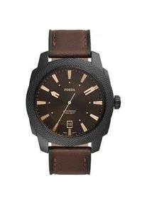 Quarzuhr Fossil "MACHINE, FS5972" Armbanduhren braun Herren Armbanduhr, Herrenuhr, Datum, Edelstahlarmband, bis 10 bar wasserdicht