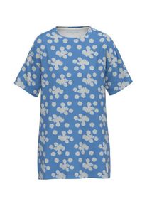 Tom Tailor Nachthemd mit floralem Allover-Print, blau