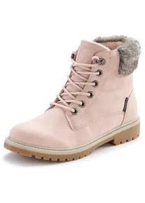 Stiefelette Lascana Gr. 40, rosa (rosé) Damen Schuhe wind- & wasserabweisend,Winterboots, Outdoorstiefel, Winterstiefelette