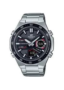 Chronograph Casio EDIFICE "EFV-C110D-1A4VEF" Armbanduhren silberfarben (edelstahlfarben) Herren Quarzuhr, Armbanduhr, Herrenuhr, Stoppfunktion, bis 10 bar wasserdicht