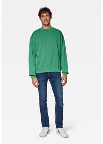 Mavi Rundhalspullover SWEATSHIRT Sweatshirt mit Wascheffekt, grün
