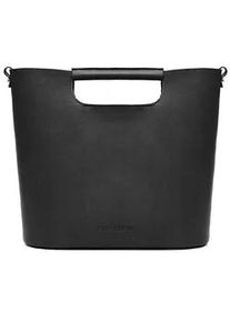 Schultertasche Gretchen "Crocus Shoulderbag" Gr. B/H/T: 13.5cm x 27cm x 33cm, schwarz Damen Taschen aus italienischem Rindsleder