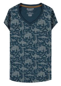 Damen-T-Shirt Horizon Forbidden West - Machines AOP Blue (größe L)