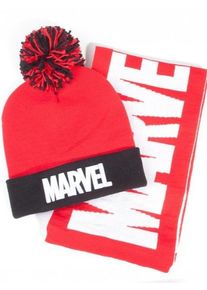 DIFUZED Mütze mit Schal Marvel - Logo