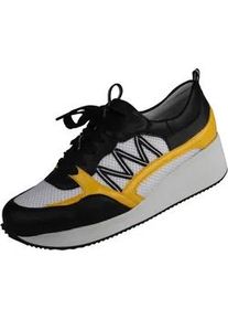 Sneaker Lei by tessamino "Nele", Damen, Gr. 36, gelb (gelb, schwarz), Kunstfaser, Synthetik, Schuhe Sneaker, in sportlichem Design