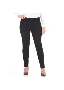 Jeansjeggings KjBRAND "JENNY" Gr. 52 (26), K-Gr, schwarz Damen Jeans angenehm weiche Quer-Stretch Qualität