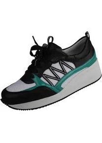 Sneaker Lei by tessamino "Nele", Damen, Gr. 44, bunt (schwarz, t&uuml;rkis), Kunstfaser, Synthetik, Schuhe Sneaker, in sportlichem Design