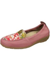 Mokassin Natural Feet "Marina", Damen, Gr. 41, rosa, Leder, Schuhe Mokassin, in H-Weite