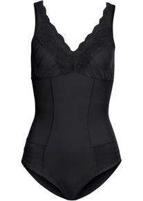 bonprix Medium Shape Body mit Spitze, schwarz, Gr.50, Elastischer Formbody mit Spitzendekor und mittlerer Formkraft