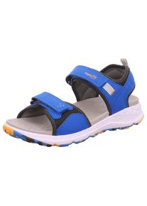 Sandale Superfit "CRISS CROSS WMS: mittel" Gr. 37, blau (blau, schwarz) Kinder Schuhe Sommerschuh, Klettschuh, Outdoorschuh, mit Klettverschlüssen