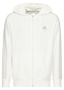 Kapuzensweatjacke adidas Sportswear "M 3S FT FZ HD" Gr. 4XL, weiß (off white) Herren Sweatjacken Sportbekleidung