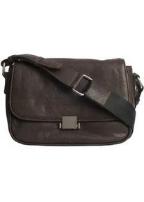 Umhängetasche MARGELISCH "Fugo 1" Gr. B/H/T: 27.0cm x 16.0cm x 9.0cm one size, braun (darkbrown) Damen Taschen aus LWG zertifiziertem Leder