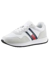 Sneaker Tommy Jeans "TJM MODERN RUNNER" Gr. 42, weiß Herren Schuhe Freizeitschuh, Halbschuh, Schnürschuh mit seitlicher Logoflagge