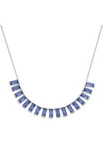 Collier Giorgio Martello MILANO "Mittelteil blaue Kristallsteine, Silber 925" Halsketten Gr. 45cm, Silber 925 (Sterlingsilber), blau Damen