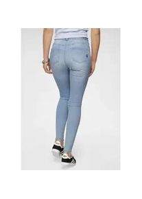 Skinny-fit-Jeans Arizona "Ultra Stretch" Gr. 34, N-Gr, blau (bleached) Damen Jeans skinny-fit, betonte Taille, shaping-Effekt, high Waist