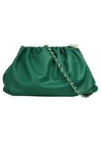 Umhängetasche CLUTY Gr. B/H/T: 35 cm x 25 cm x 7 cm onesize, grün Damen Taschen Handtaschen echt Leder, Made in Italy