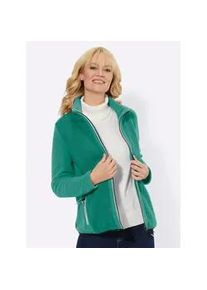 Fleecejacke Casual Looks Gr. 54, grün (smaragd) Damen Jacken