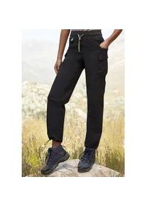 Trekkinghose Lascana ACTIVE "Cargo Pants" Gr. 50, N-Gr, schwarz Damen Hosen Schlupfform