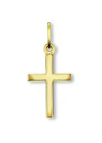 Kette mit Anhänger ONE ELEMENT "Kreuz aus 333 Gelbgold" Halsketten Gr. Gelbgold 333, goldfarben (gold) Damen Schmuckset - Set mit verstellbarer Halskette