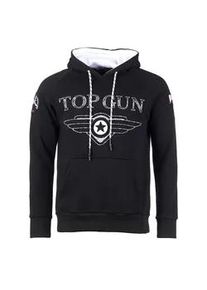 Kapuzenpullover Top Gun "Defend TG20193010" Gr. 50 (M), schwarz Herren Pullover Hoodie Sweatshirt