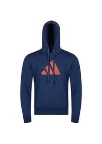 Hoodie Adidas PERFORMANCE "Perfo Script Graphic Hoody" Sweatshirts Gr. XXL, blau Herren